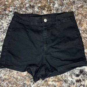 black high rise shorts